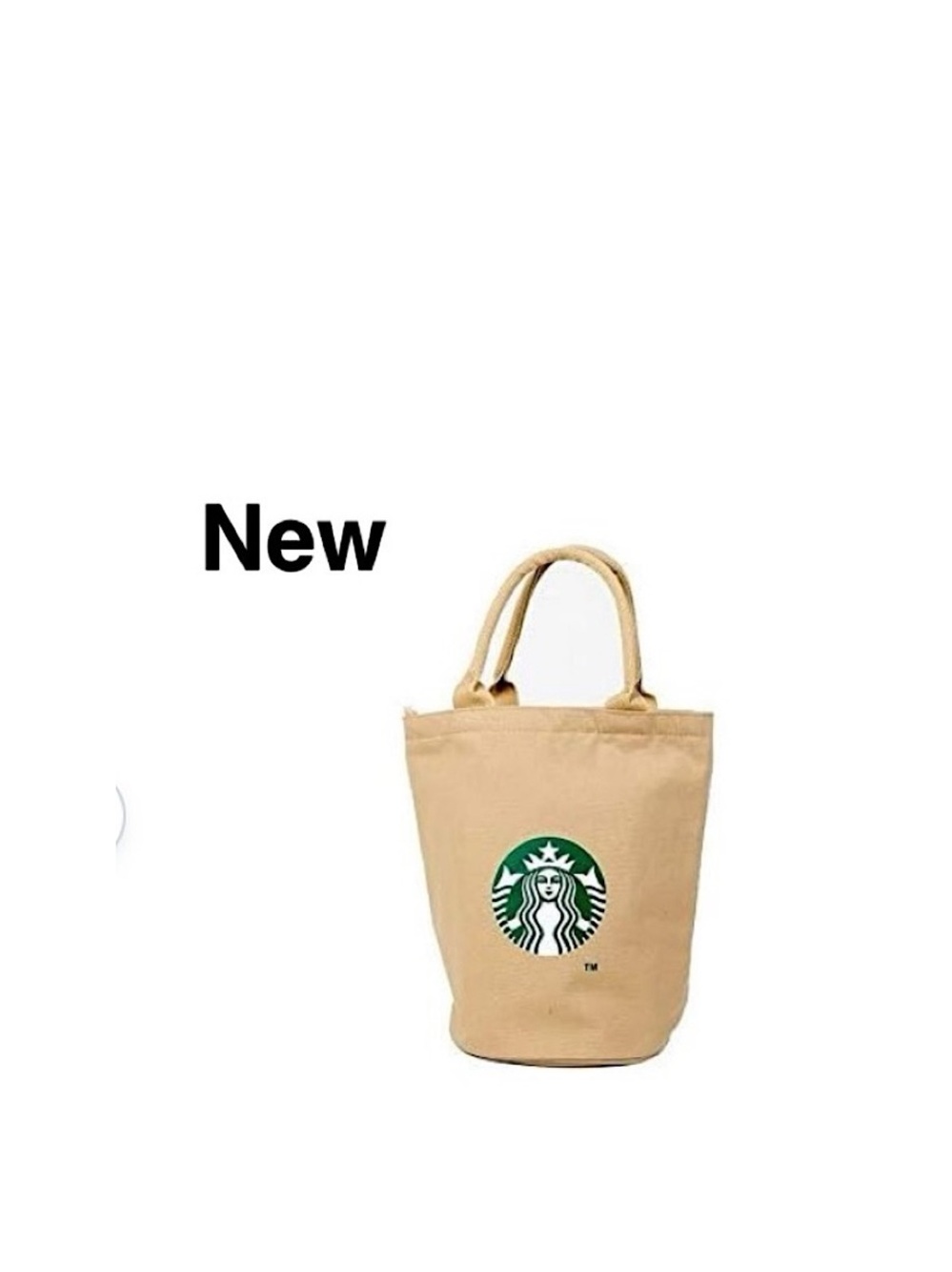 New Starbucks New Logo Canvas Anywhere Tote Bag Limited Edition Khaki ⭐️⭐️⭐️⭐️